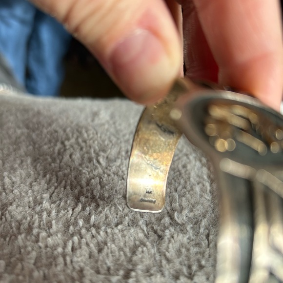 Vintage Native American Hopi 14k and sterling silver cuff bracelet - Picture 3 of 6